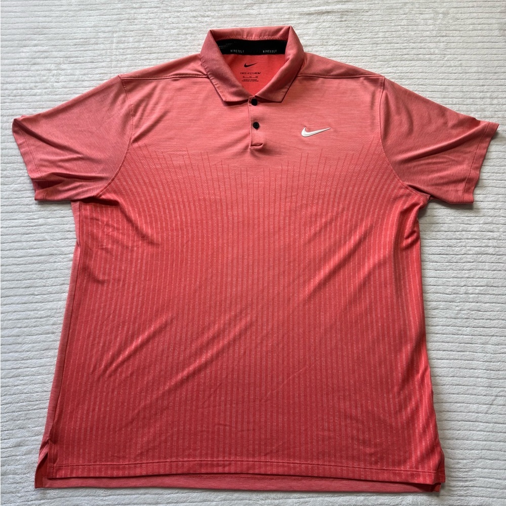 Nike Men's Red Polo  Golf Shirt